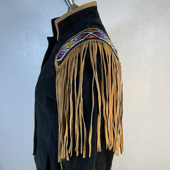 Phoenix Frontier sz S Black Suede Leather Jacket - Picture 6 of 13